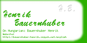 henrik bauernhuber business card